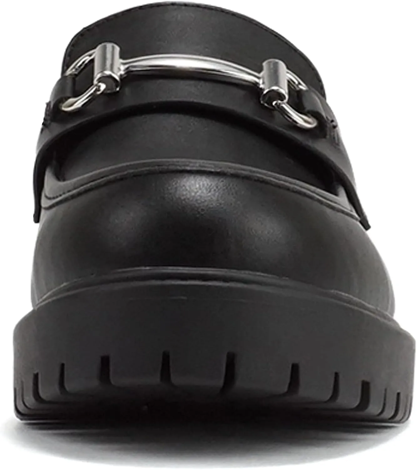 Soda “Bedale” ~ Women Round Toe Low Heel Lug Sole Slip-On Horse Bit Loafer Shoe