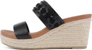 Soda “Bow” ~ Women Open Round Toe Double Strap Wedge Sandal