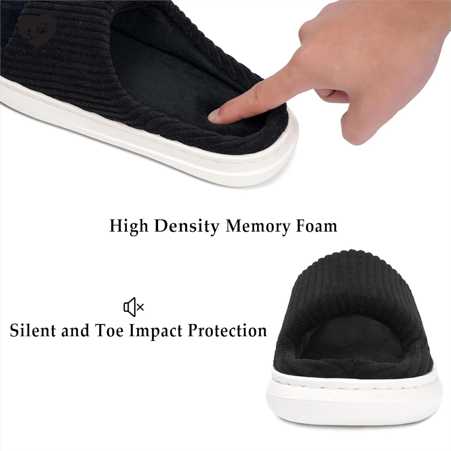 SOULROSE Summer House Memory Foam Slippers Comfy Spa Bedroom Slides Women Cloud Lightweight Waffle Cozy Open Toe Indoor Outdoor Platform Shoes