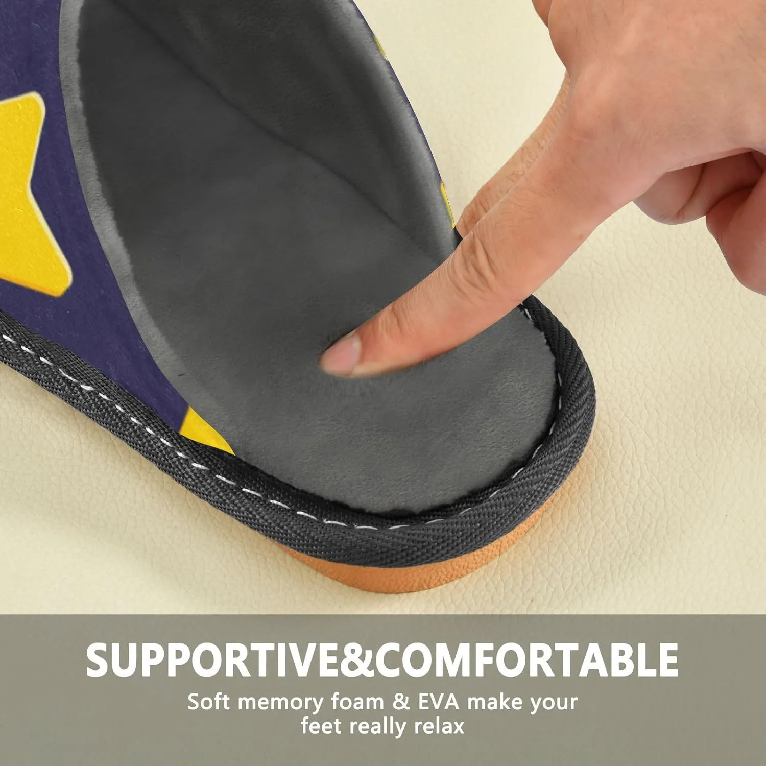 Spa Slippers Indoor House Fuzzy Slippers Soft Memory Foam Non-Slip Home Slipper Winter Shoes For Bedroom Hotel Travel 4-11