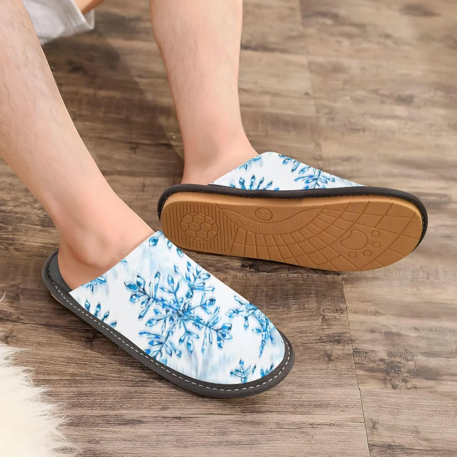 Spa Slippers Indoor House Fuzzy Slippers Soft Memory Foam Non-Slip Home Slipper Winter Shoes For Bedroom Hotel Travel 4-11