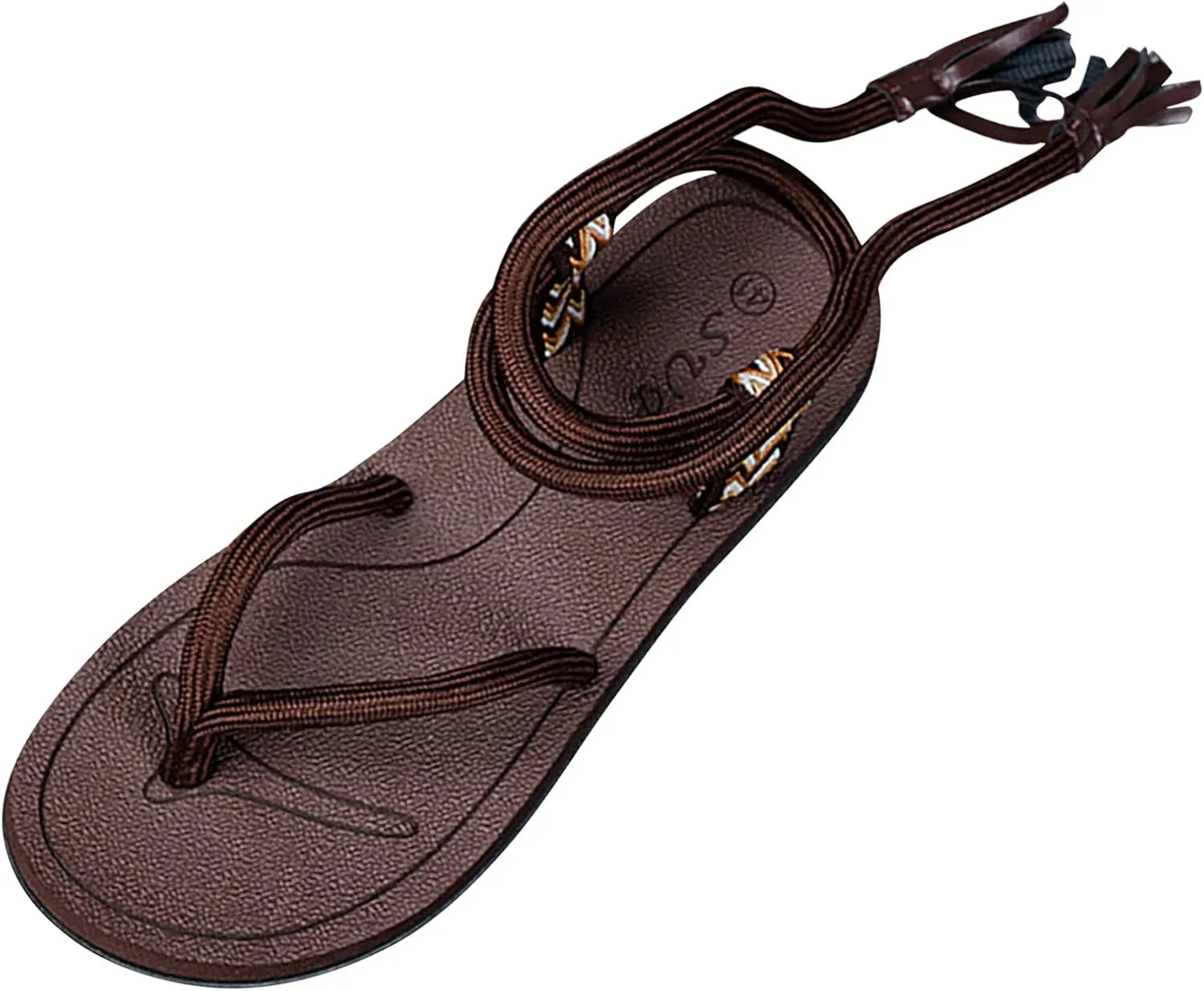 Summer Shoes Couple Men's Fashion Outerwear Rope Printed Herringbone Strap Sandal Wide Slide Sandals for Men