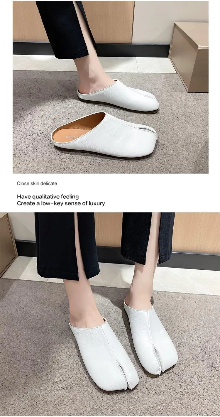 Tabi Shoes Loafer Mules Flats Split Toe Ballet Sandals Non Slip Alternative Breathable Cute Emo Y2K Kawaii Fashion Trendy Elegant Dressy Pumps Office Business Spring Summer Fall Outdoors