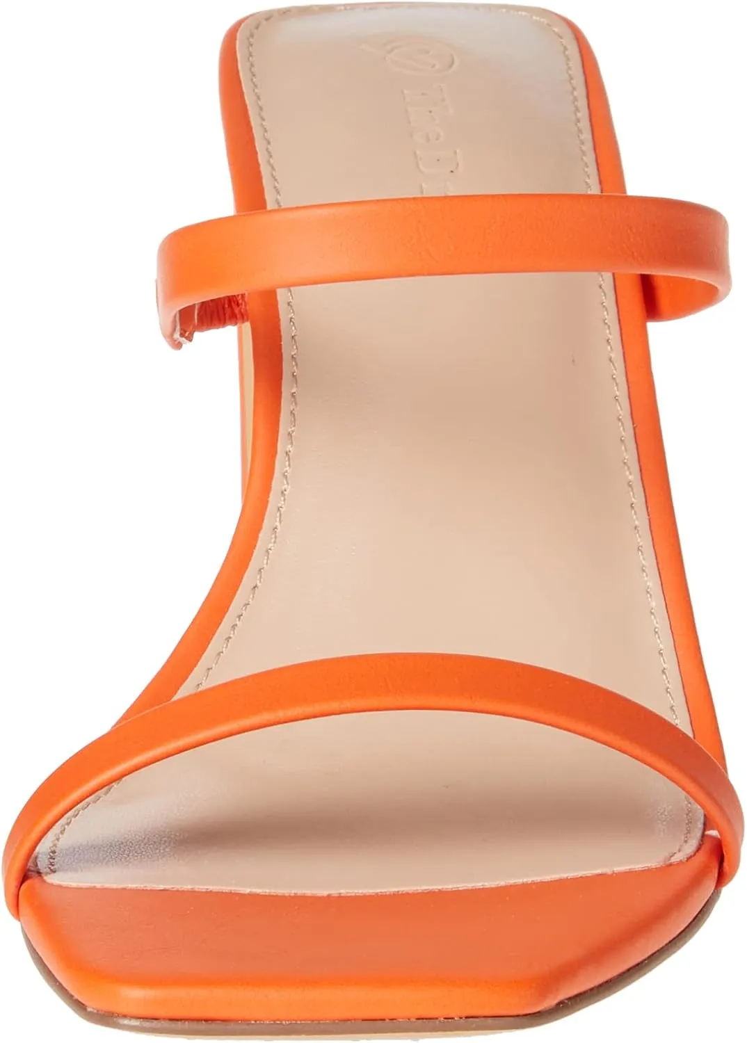 The Drop Women's Avery Square Toe Two Strap High Heeled Sandal