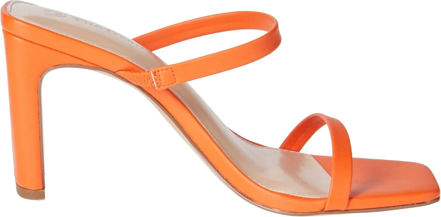 The Drop Women's Avery Square Toe Two Strap High Heeled Sandal