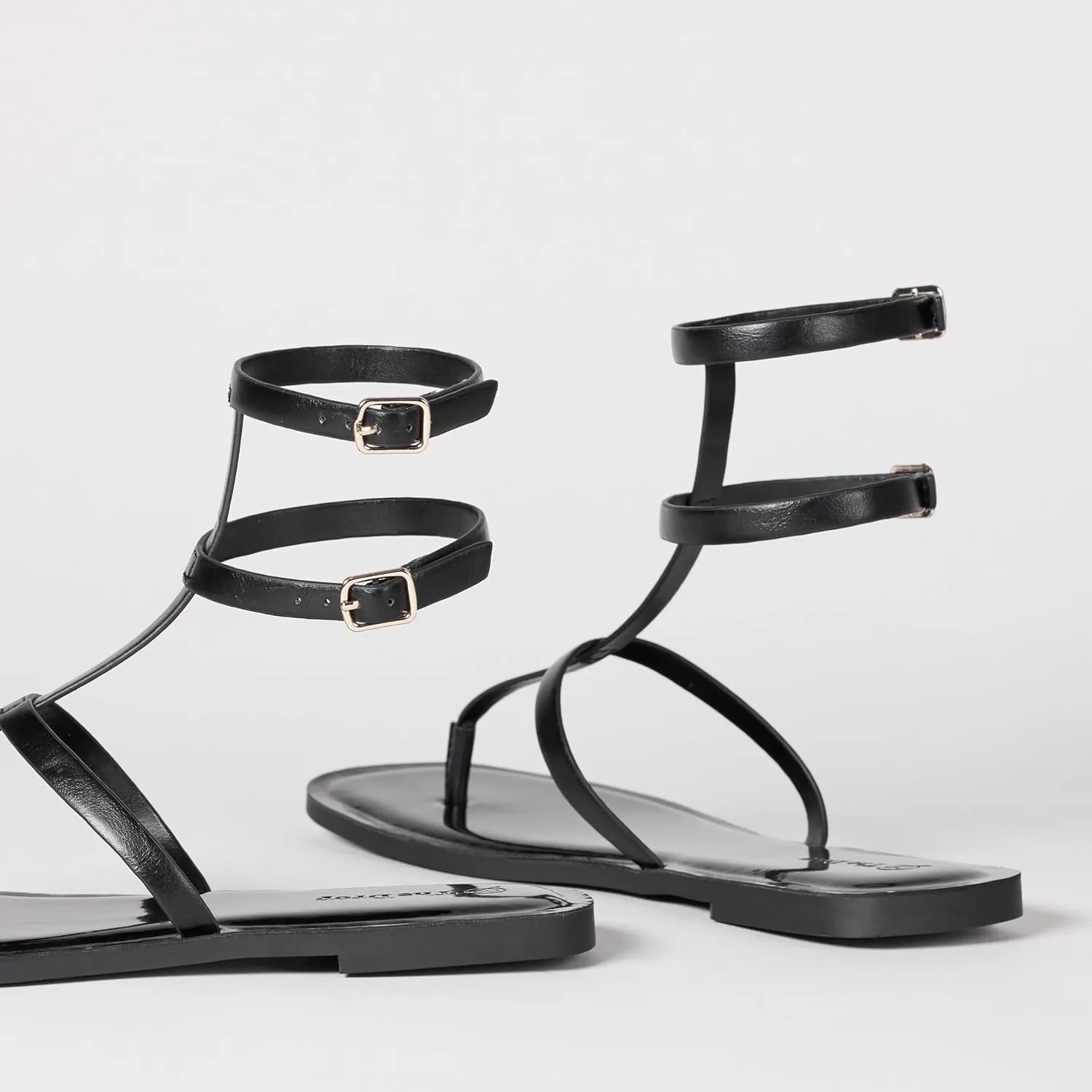 The Drop Women's Casper Gladiator Thong Ankle Sandal Strap