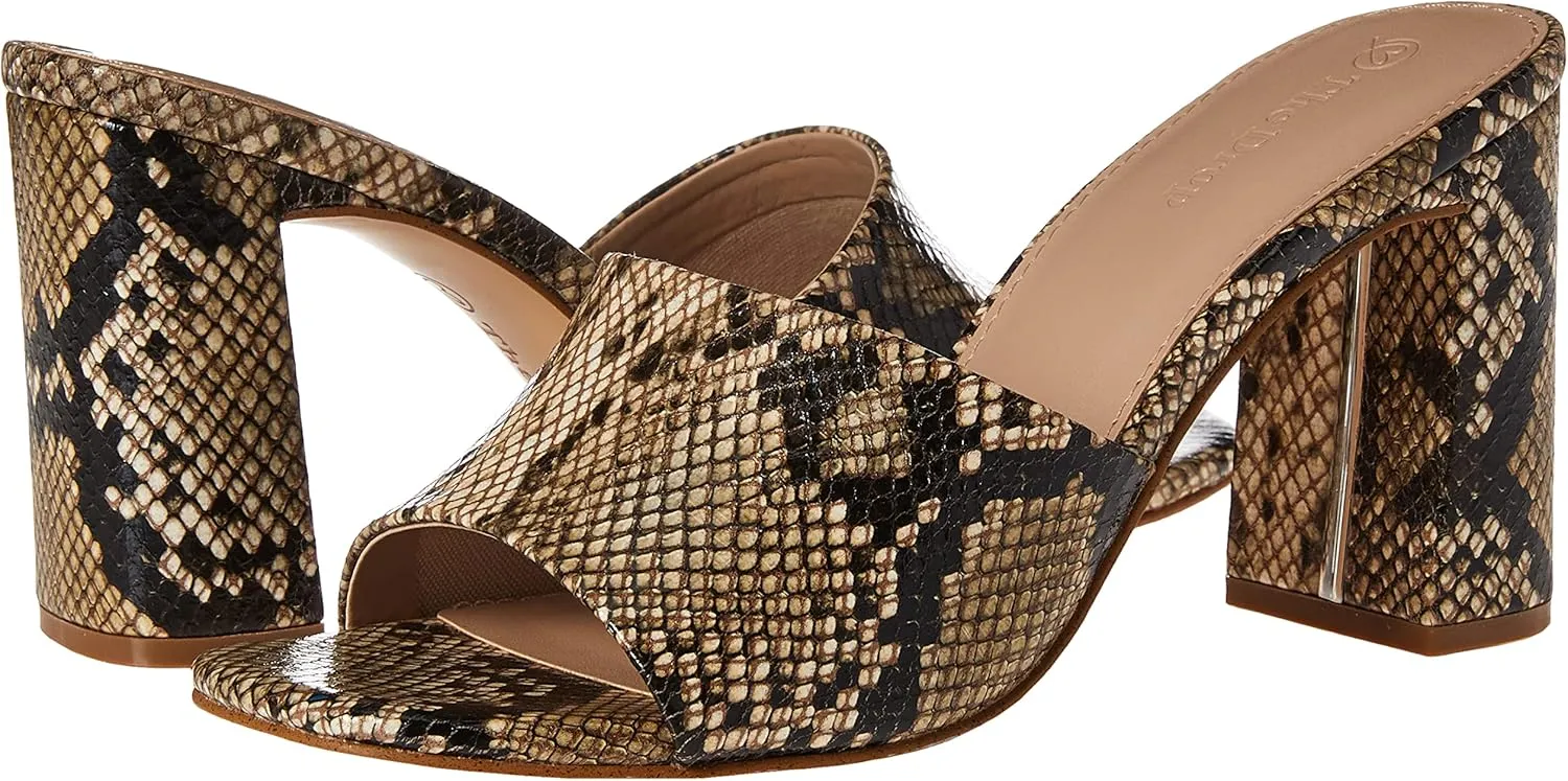 The Drop Women's Pattie High Block-Heeled Mule Sandal