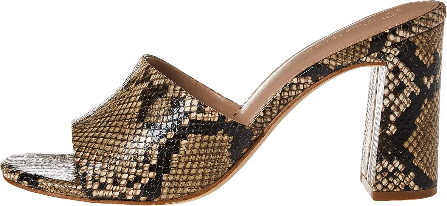 The Drop Women's Pattie High Block-Heeled Mule Sandal