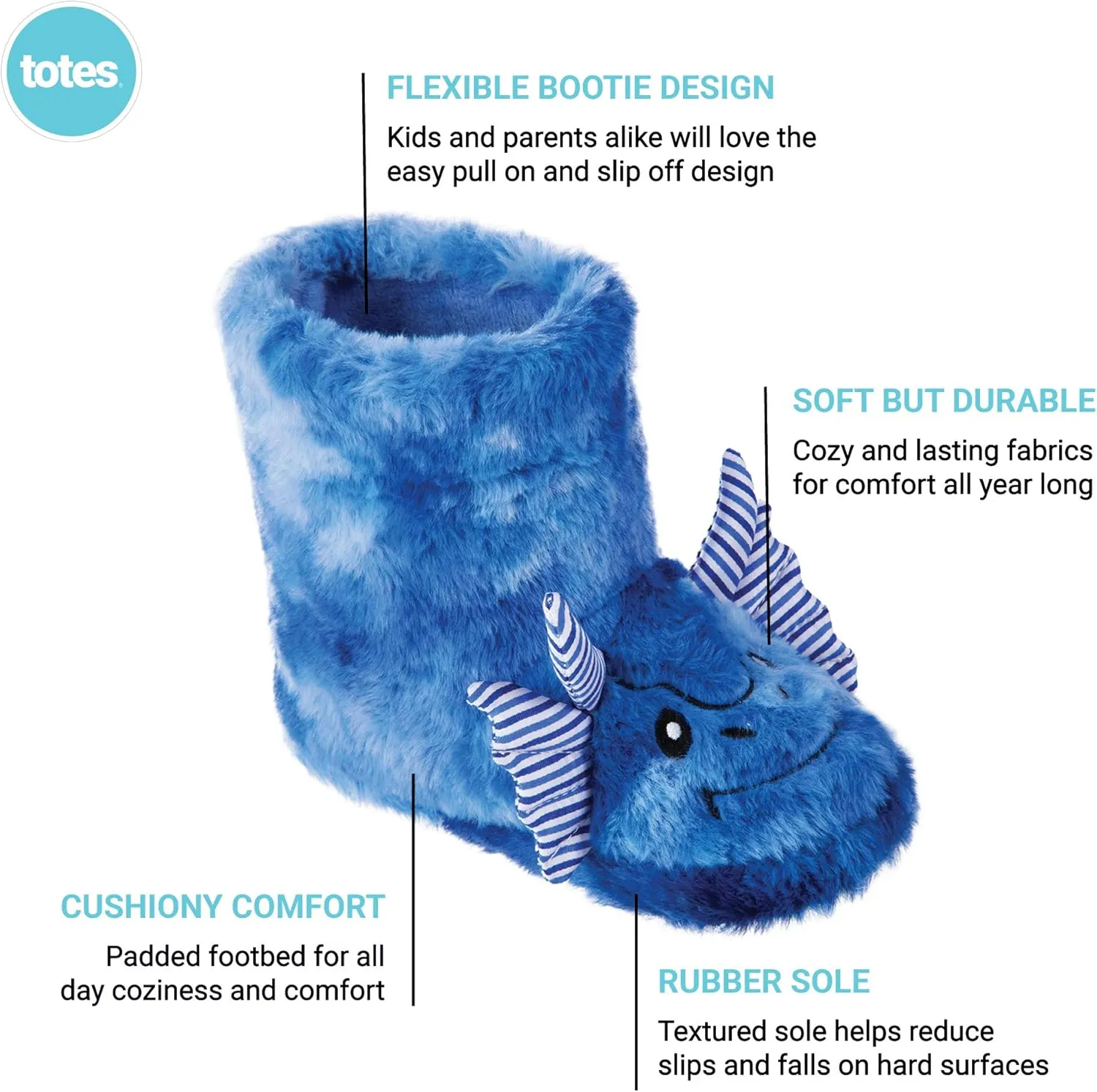 totes Unisex-Child Boot Slipper