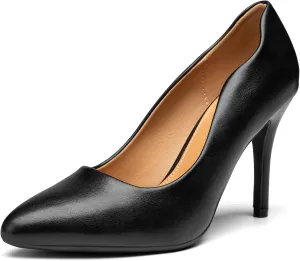 Trary Women’s Slingback Pumps, Black Heels Gold Heels Nude Pink Red Heels, Pointed Toe High Heels for Women Sexy Stiletto Heels Buckle Ankle Strap Closed Toe Pumps Office Party Prom Dress Shoes