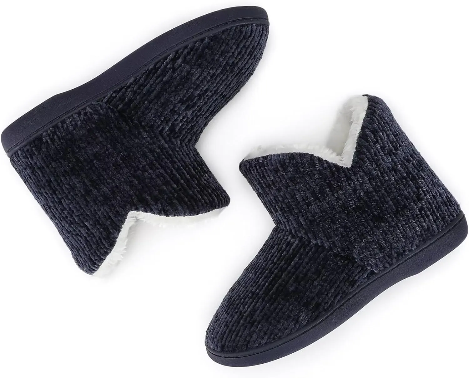 TUOBUQU Women Warm Bootie Slippers Fluffy Plush Indoor Outdoor Winter Booty Slippers