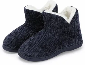 TUOBUQU Women Warm Bootie Slippers Fluffy Plush Indoor Outdoor Winter Booty Slippers