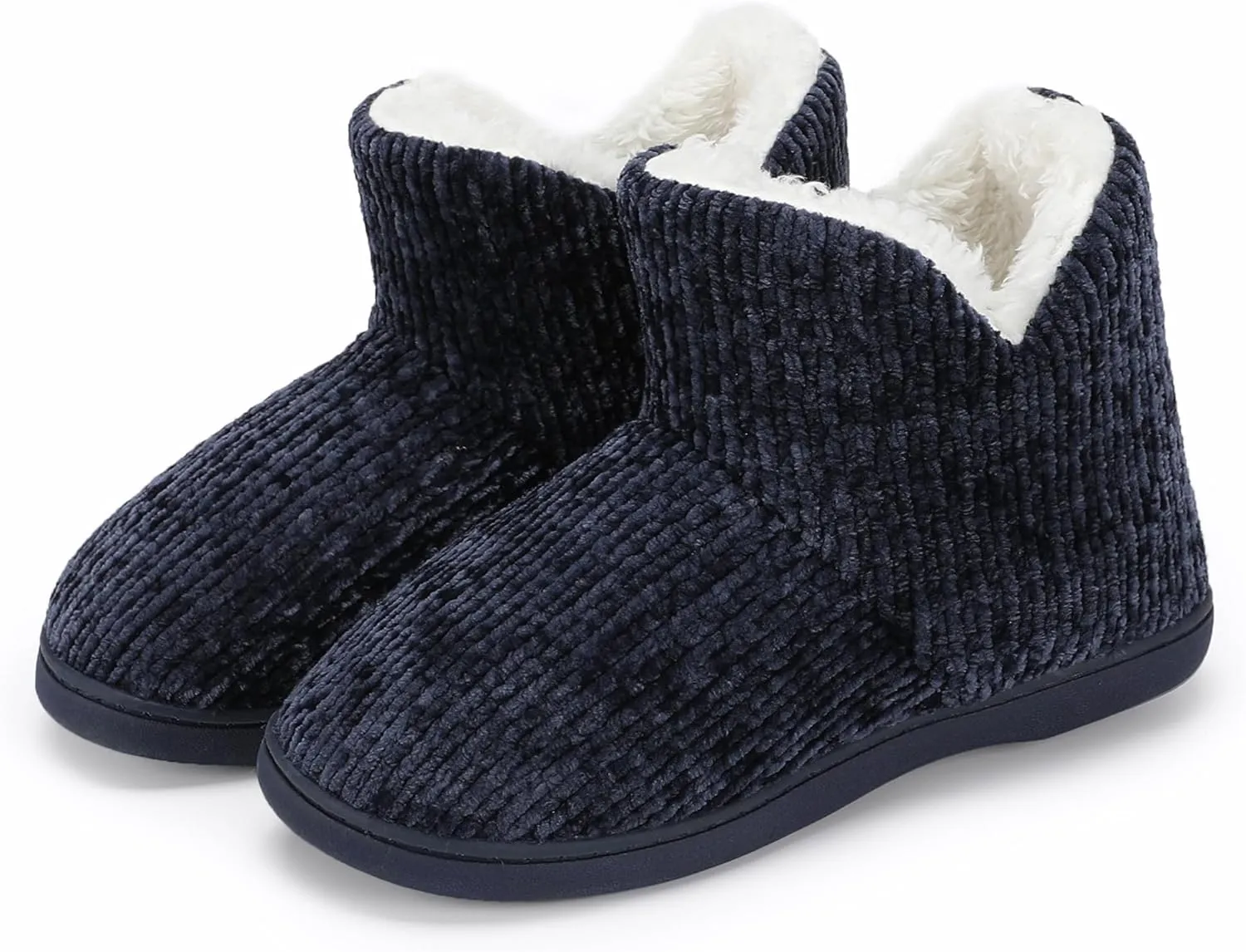 TUOBUQU Women Warm Bootie Slippers Fluffy Plush Indoor Outdoor Winter Booty Slippers