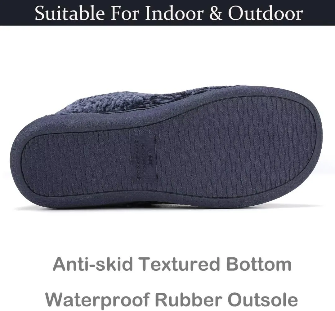 TUOBUQU Women Warm Bootie Slippers Fluffy Plush Indoor Outdoor Winter Booty Slippers