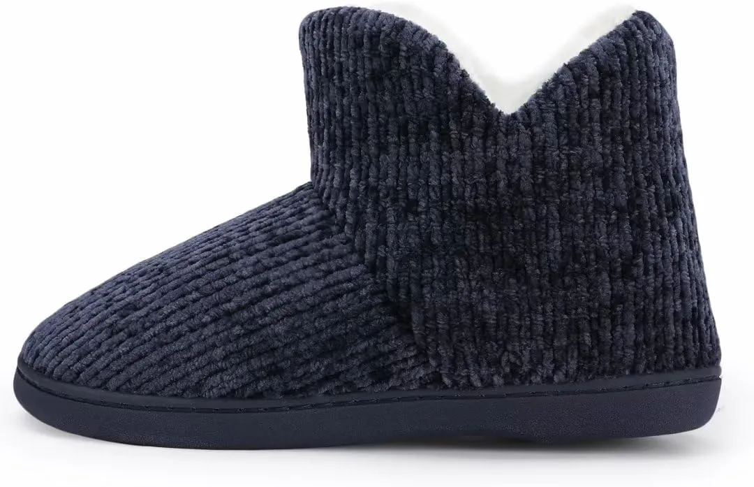 TUOBUQU Women Warm Bootie Slippers Fluffy Plush Indoor Outdoor Winter Booty Slippers
