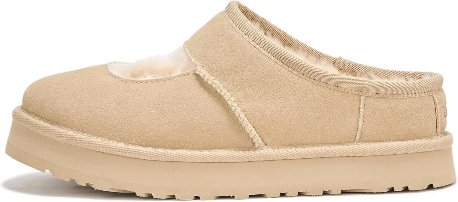 UGG Unisex-Child Kids K Bea Mary Jane Slipper, Mustard Seed, 13