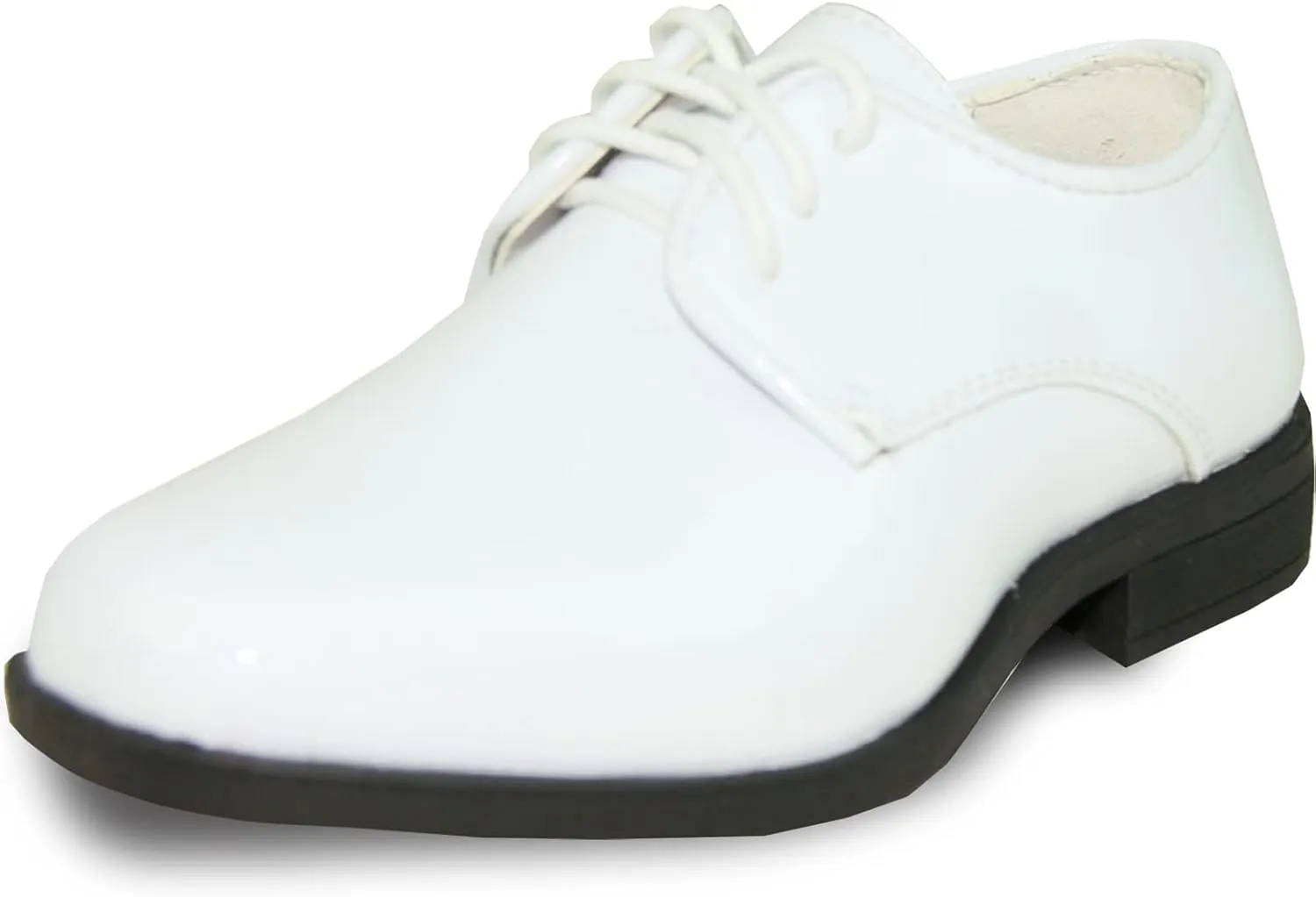 VANGELO Boy Kid Dress Shoe Oxford Lace Up Loafer Slip On Tuxedo Shoes for Prom, Uniform, Wedding Formal Events Size from Toddler to Big Kid