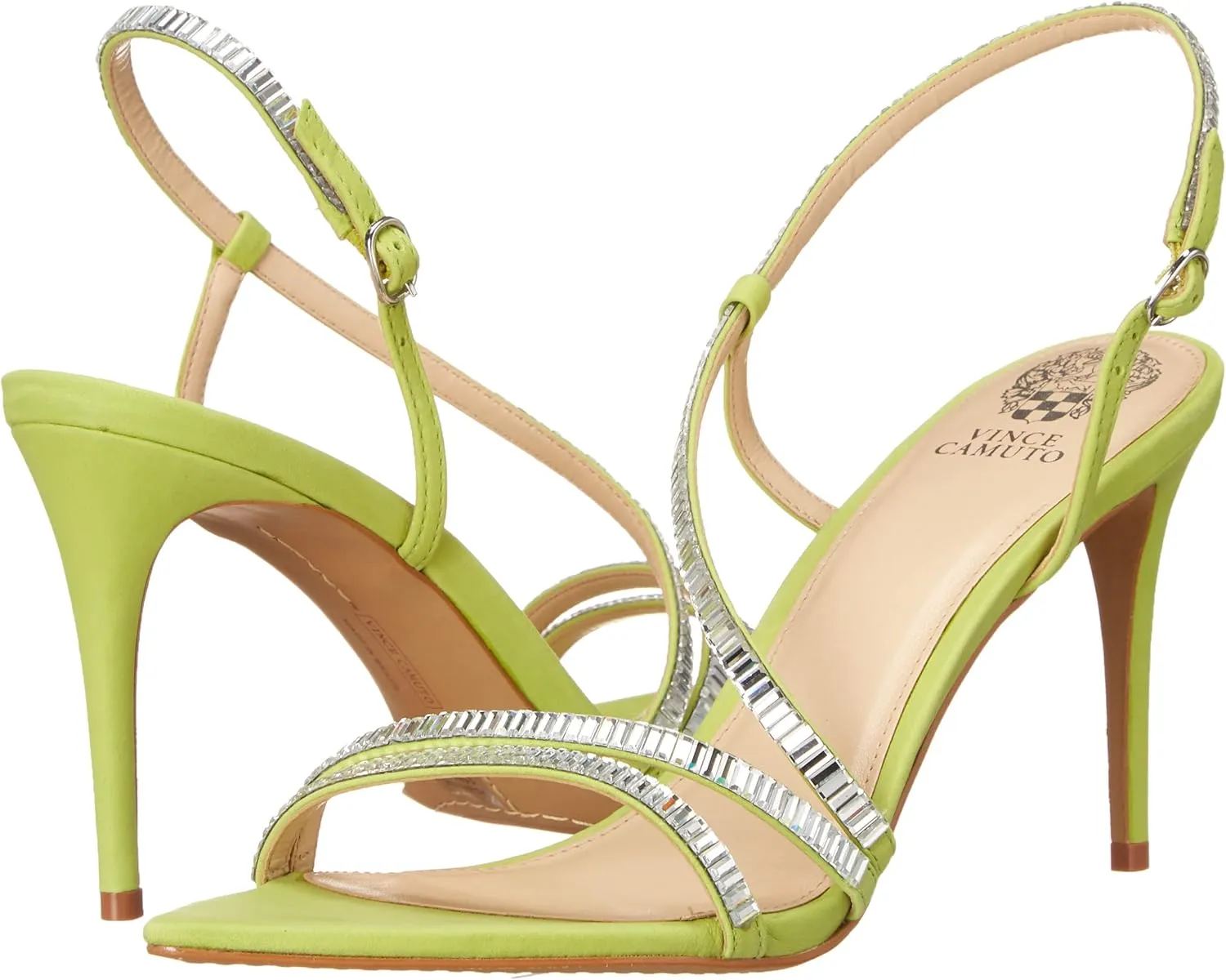 Vince Camuto Women's Antinie Crystal Strap High Heel Heeled Sandal