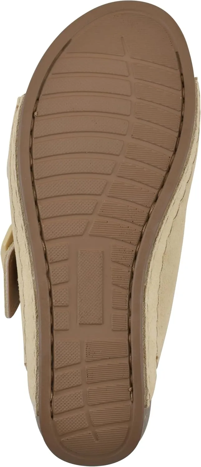 WHITE MOUNTAIN Women's Fearful Double-Strap Mini-Wedge Sandal
