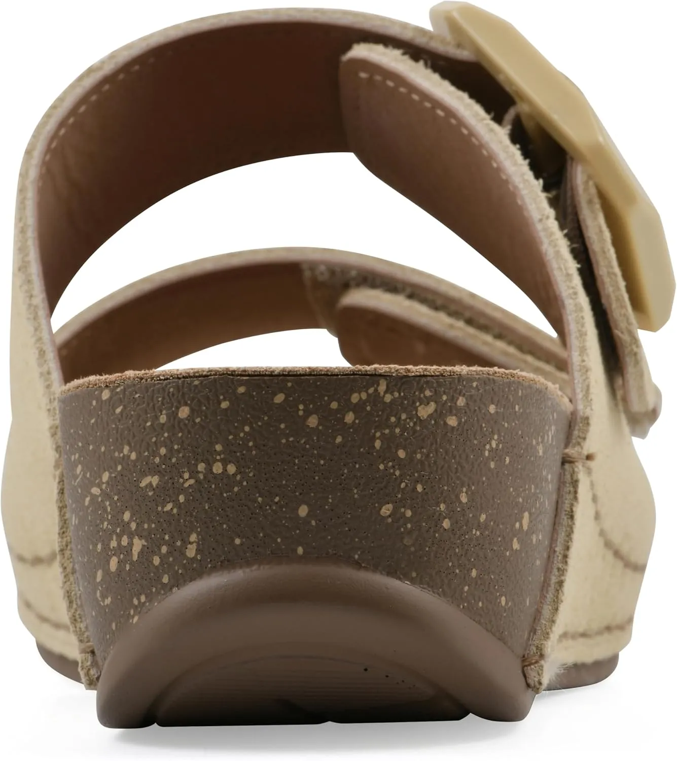 WHITE MOUNTAIN Women's Fearful Double-Strap Mini-Wedge Sandal