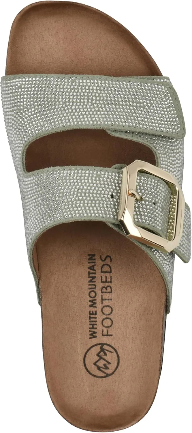 WHITE MOUNTAIN Women's Granitas Double-Strap Signature Comfort-Molded Footbed Sandal