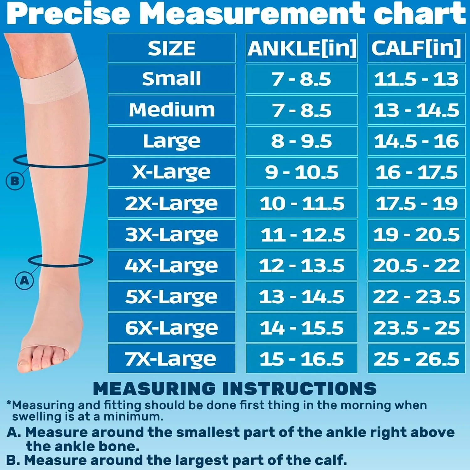 Wide Calf Compression Socks for Women 15-20mmHg with Open Toe - Graduated Sheer Compression Stockings for Sclerotherapy, Arthritis, Diabetic, DVT - Nude, 7X-Large - A111NU10