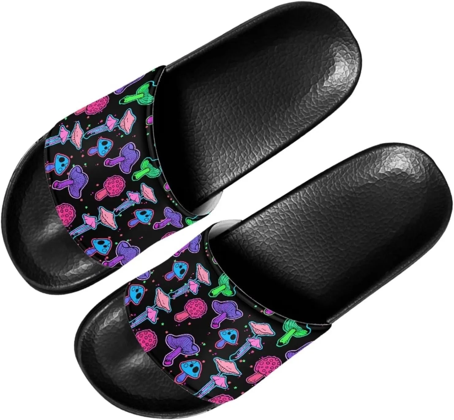 Women Casual Non-slip Slide Sandals, Open Toe House Sole Slipper Comfy Flat Slides Slipper for Bathroom Beach