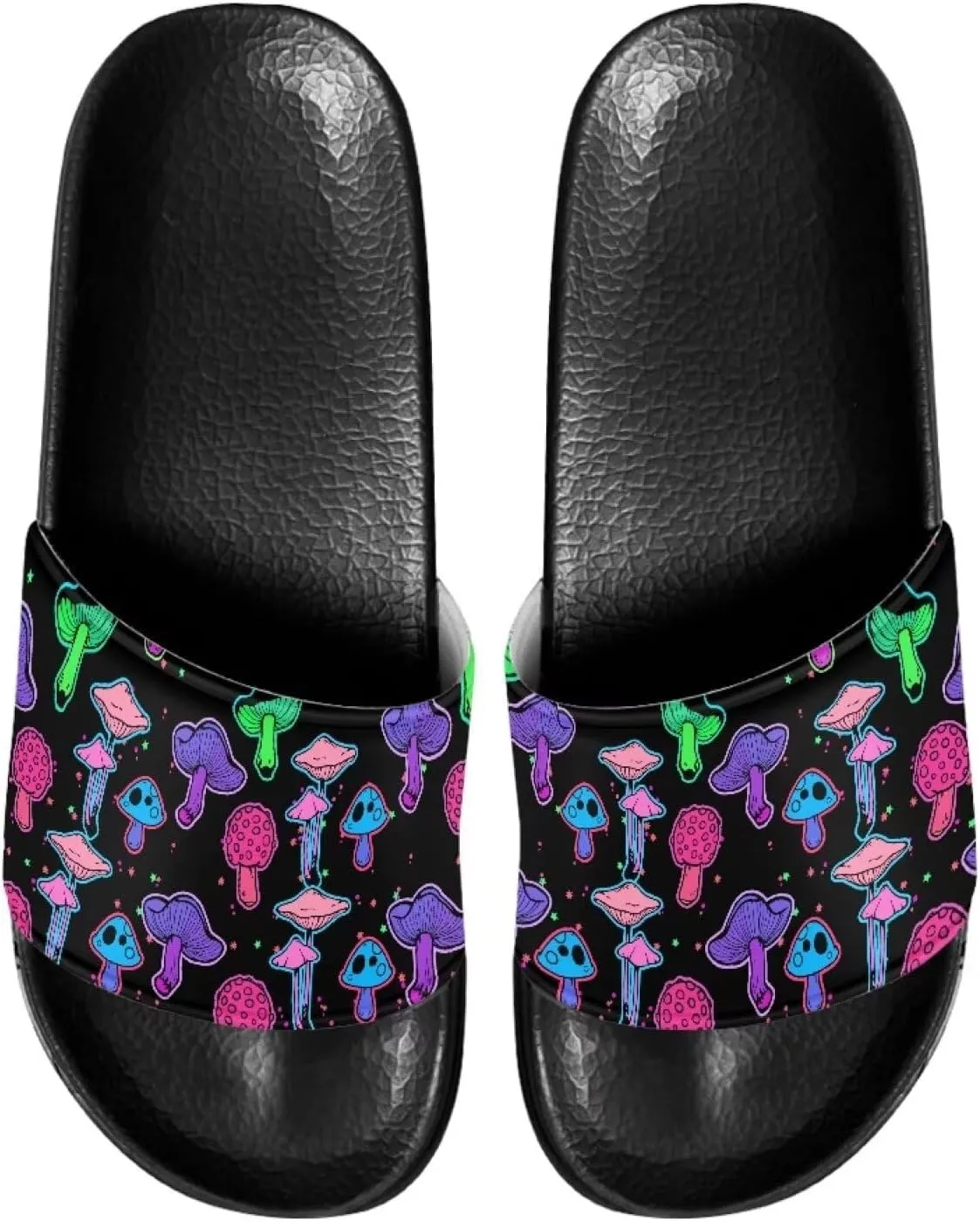 Women Casual Non-slip Slide Sandals, Open Toe House Sole Slipper Comfy Flat Slides Slipper for Bathroom Beach