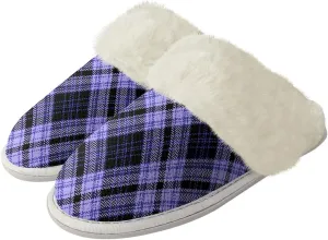 Women Novelty Print Fuzzy Slippers Winter Casual Slip-on Indoor Shoes Warm Cozy House Slipper Bedroom Slippers