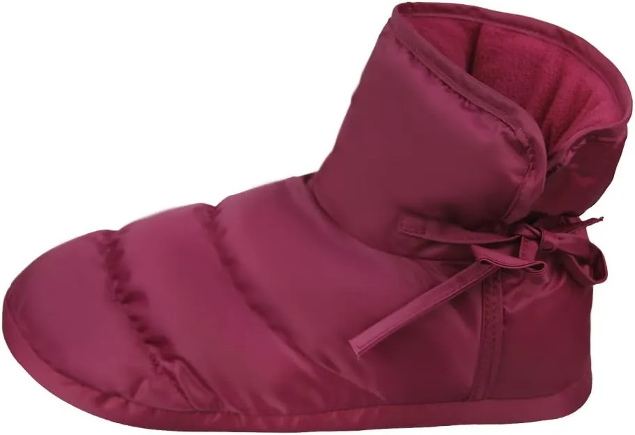 Womens Down Warm House Slippers Mens Waterproof Fuzzy Fur Lined Bedroom Slippers Non-slip Bootie Home Shoes Ankle Snow Boots