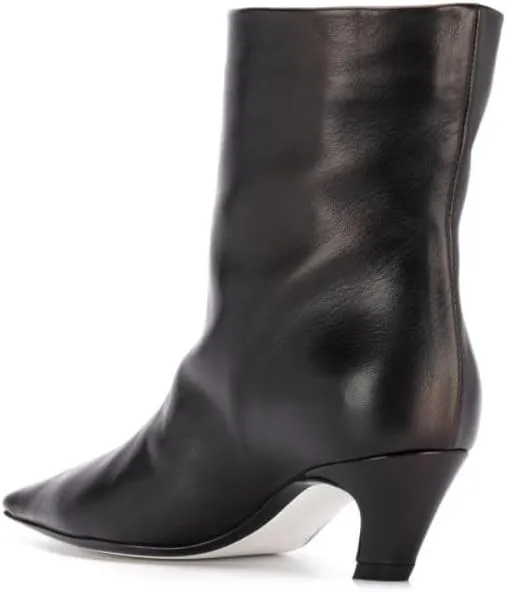 Women's Fashion Low Heel Ankle Boots Square Toe Slip On Kitten Heel Bootie Crocodile Animal Print Faux Suede Matte Leather 2 Inches Heel Party Boots