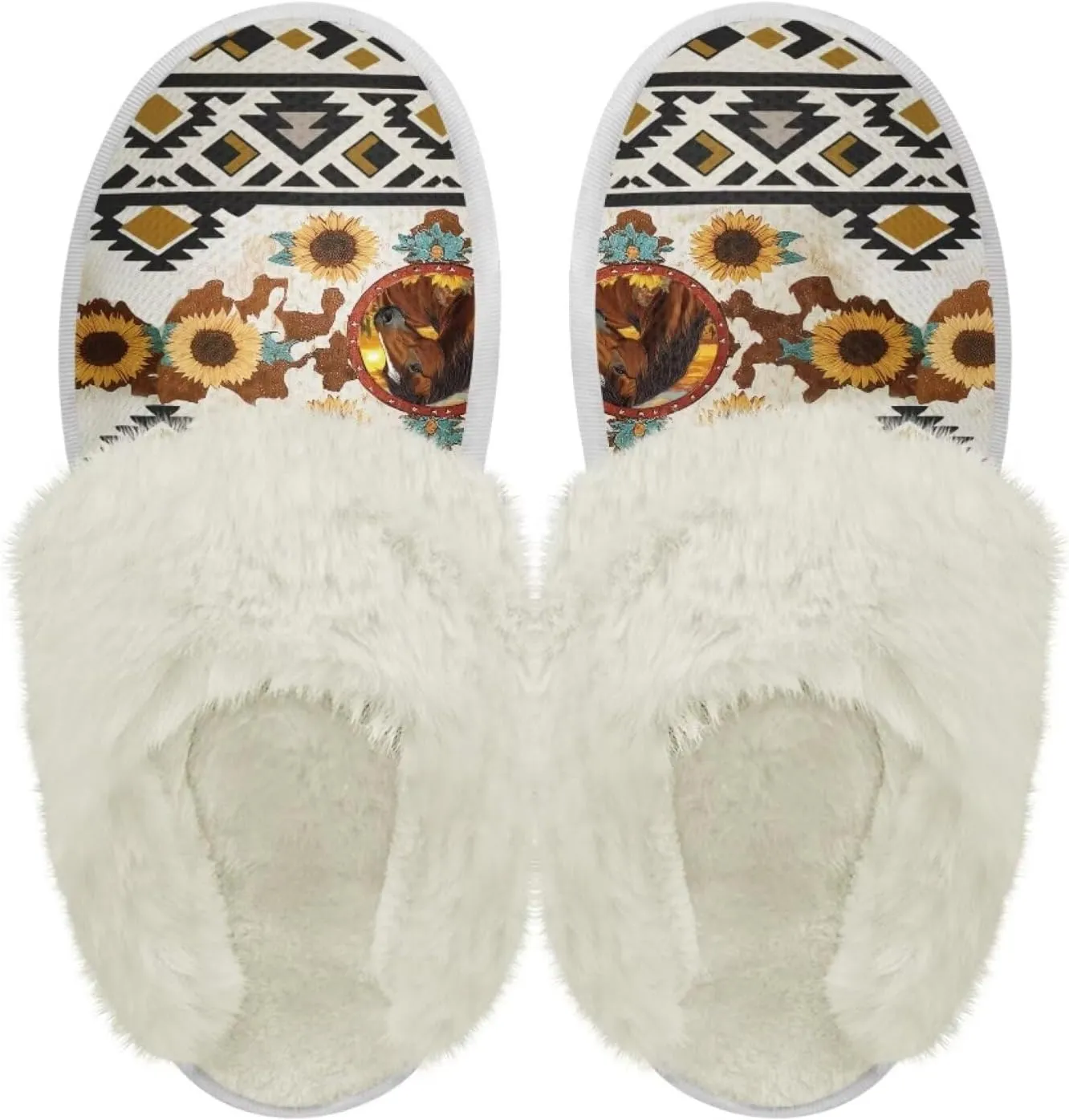 Women's Fuzzy Slipper Home Slippers Fluffy Winter House Shoes Soft Sole Slippers for Indoor