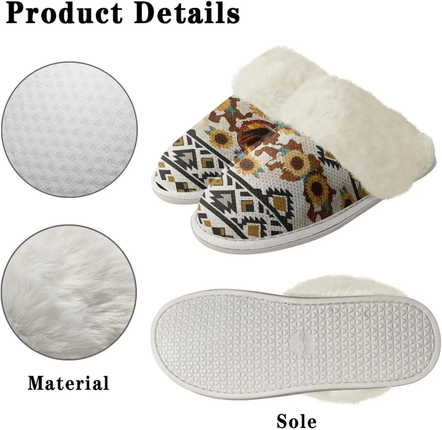 Women's Fuzzy Slipper Home Slippers Fluffy Winter House Shoes Soft Sole Slippers for Indoor