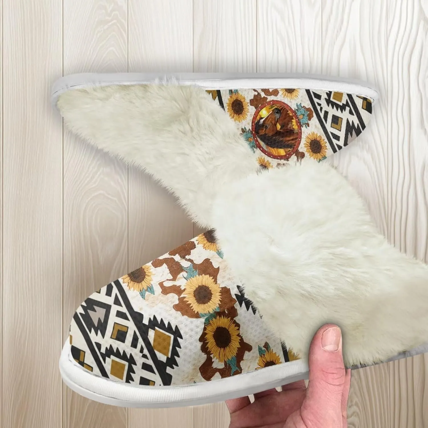 Women's Fuzzy Slipper Home Slippers Fluffy Winter House Shoes Soft Sole Slippers for Indoor