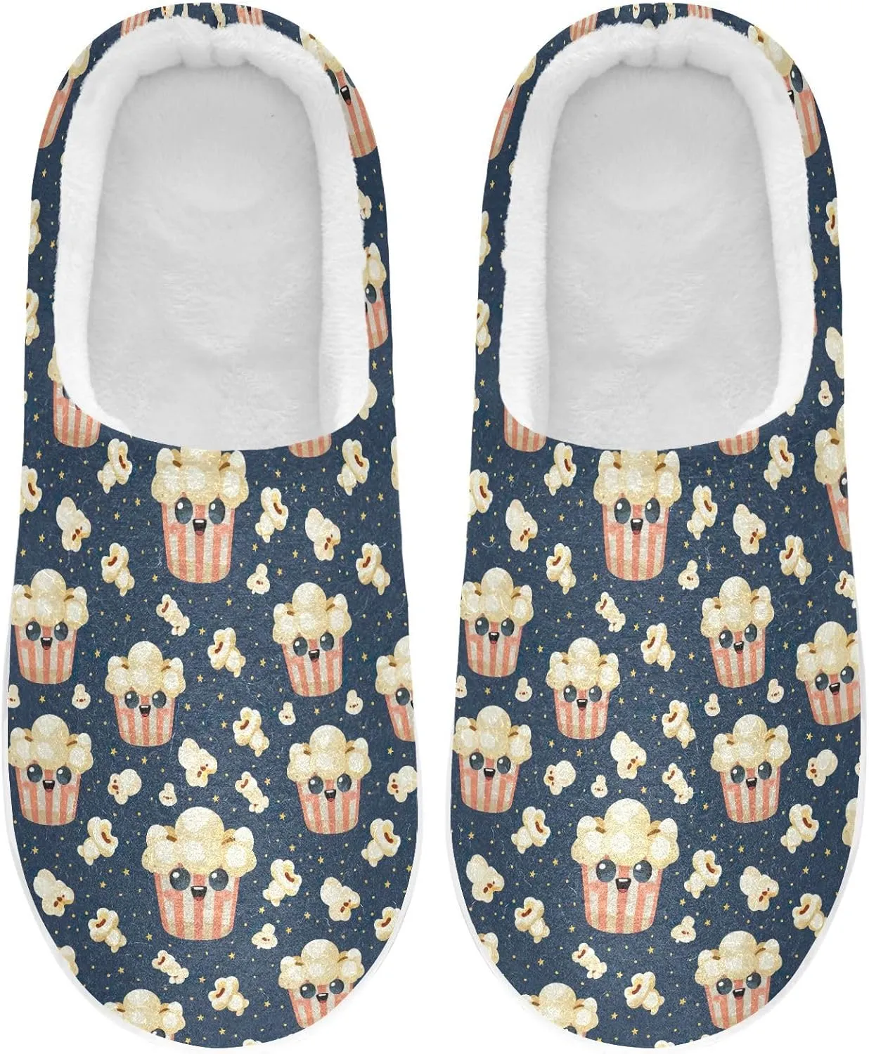 Women's Men's Slippers Memory Foam Fluffy Fuzzy Slipper Fleece Comfy Warm Slip On Winter Bedroom House Shoes for Outdoor Indoor Travel