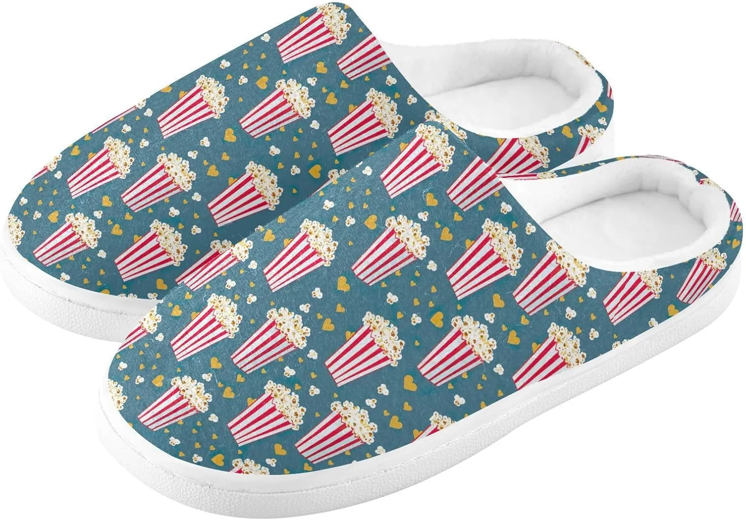 Women's Men's Slippers Memory Foam Fluffy Fuzzy Slipper Fleece Comfy Warm Slip On Winter Bedroom House Shoes for Outdoor Indoor Travel