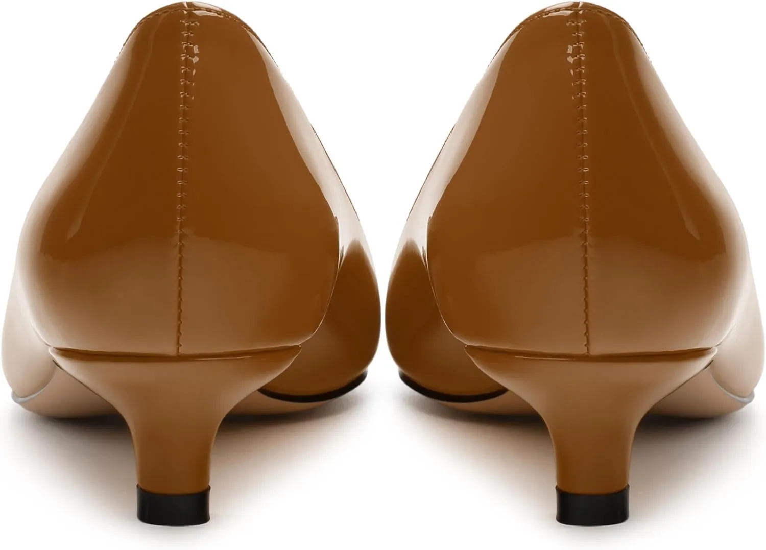Women's Pumps, Pointed Toe Kitten Heels, Fashion Solid Patent High Heels for Women 1.3 Inch