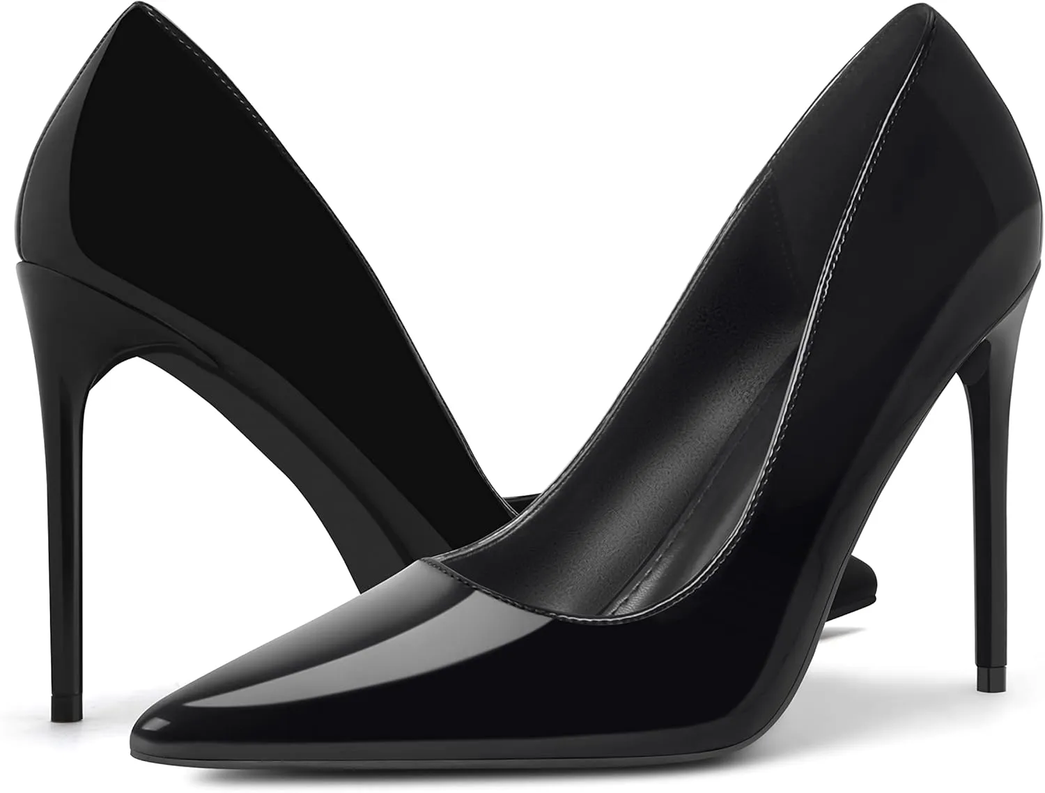 Women's Pumps Slip On High Heels with Pointed Toe 4.1 Inch Stiletto Bridal Party Dress Heels for Casual