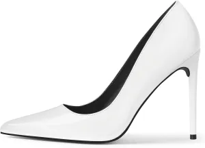 Women's Pumps Slip On High Heels with Pointed Toe 4.1 Inch Stiletto Bridal Party Dress Heels for Casual