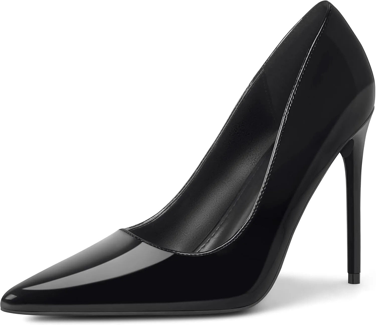 Women's Pumps Slip On High Heels with Pointed Toe 4.1 Inch Stiletto Bridal Party Dress Heels for Casual
