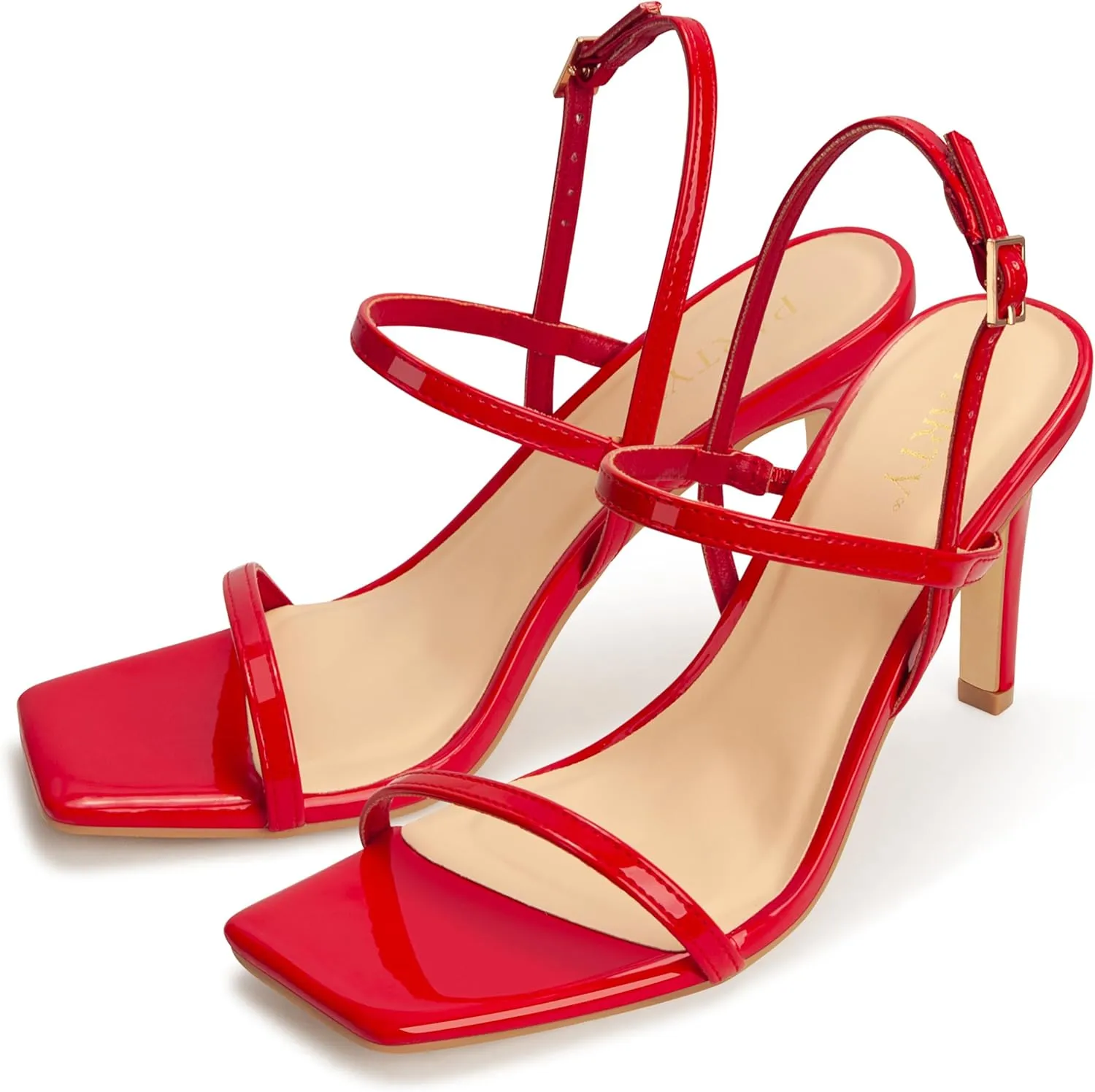Women's Strappy High Heeled Sandals Open Toe Ankle Strap heels Comfy Weddings Shoes