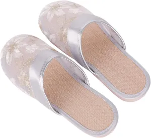 XGOPTS Chinese Mesh Slippers for Women Girls Summer Floral Mesh Sandals Slides Soft Lightweight Indoor House Slippers Flip Flops