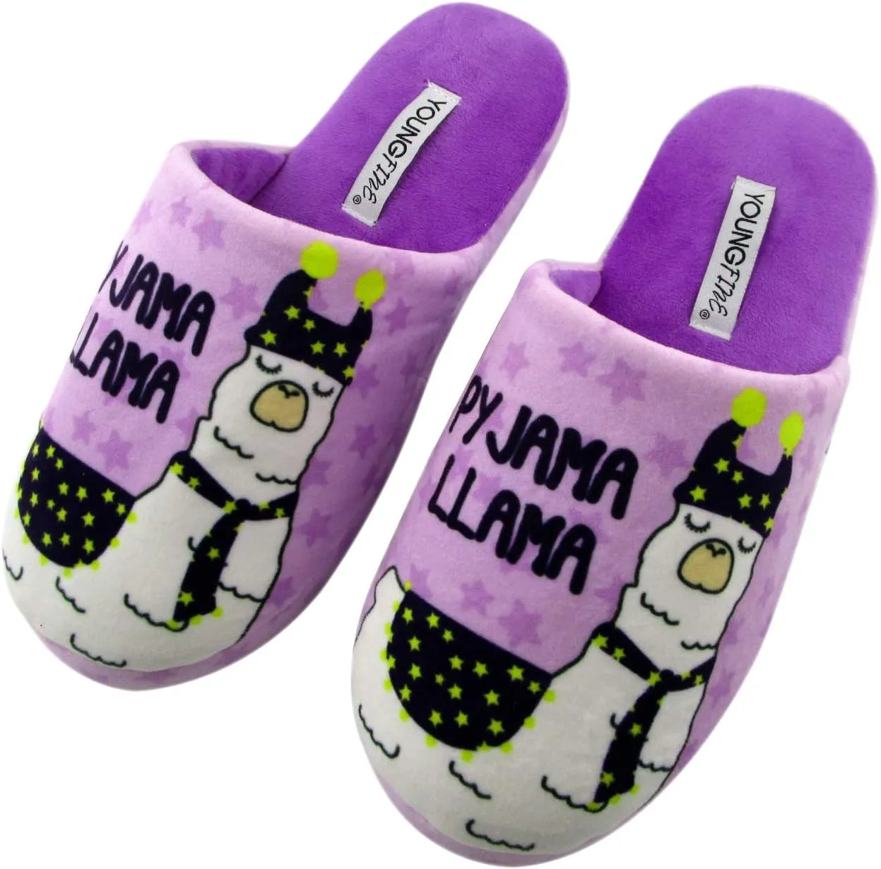 Youngfine Pyjama Llama Slipper and Breakfast Club Ladies’ Slipper for Women