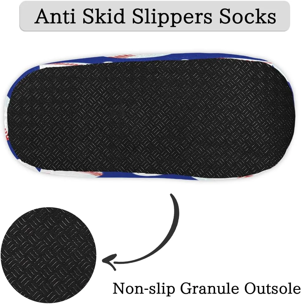Yzrwebo Slippers for Women Men Indoor Non-Slip Slippers Socks Warm Comfy Soft House Slippers Bedroom Fuzzy Plush Lined House Shoes