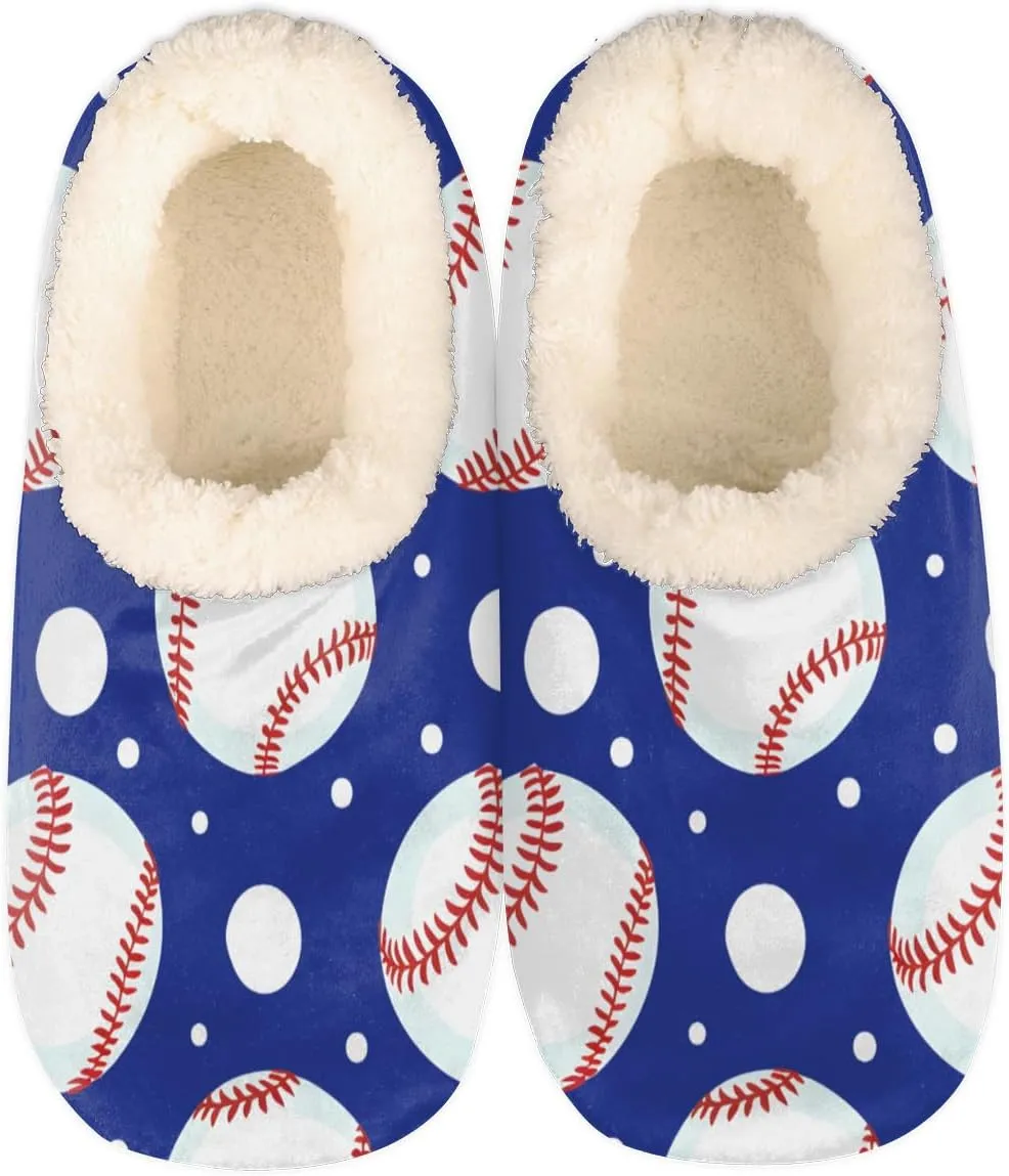 Yzrwebo Slippers for Women Men Indoor Non-Slip Slippers Socks Warm Comfy Soft House Slippers Bedroom Fuzzy Plush Lined House Shoes
