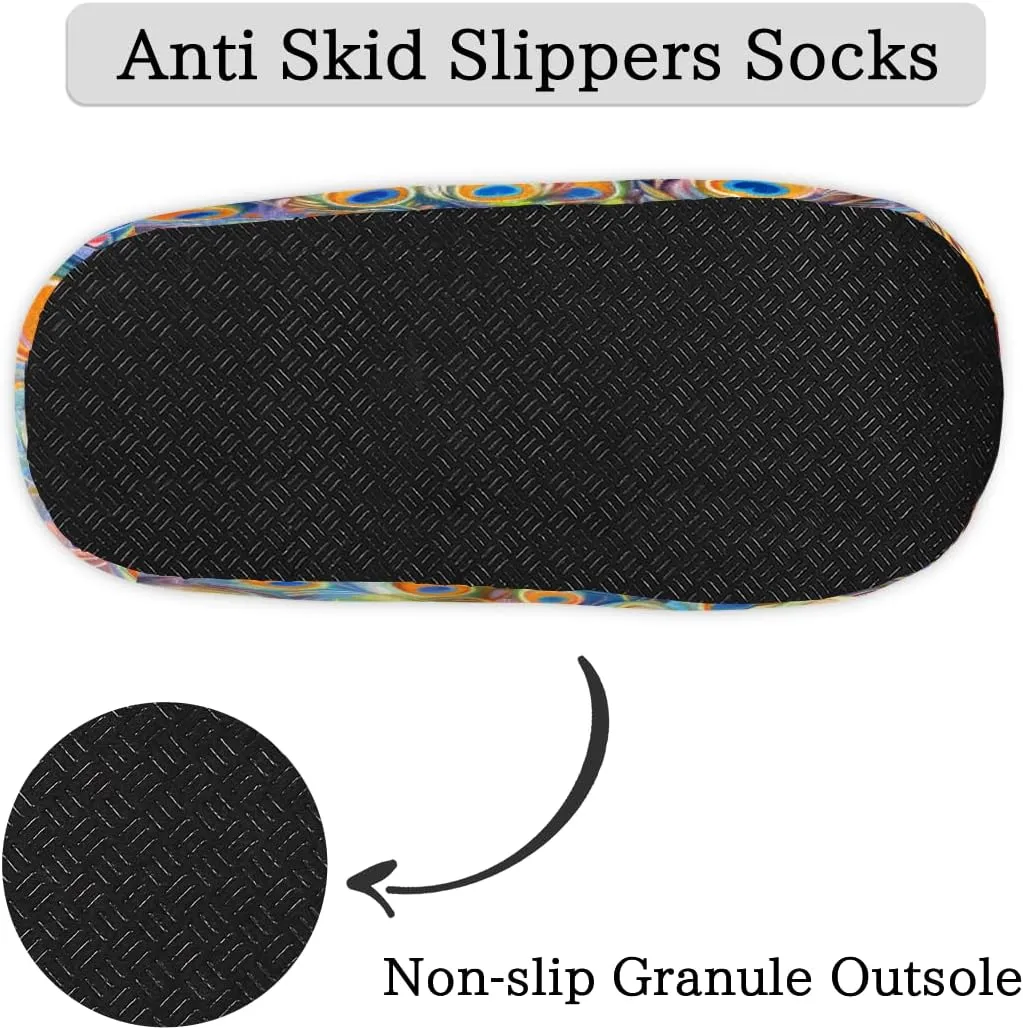 Yzrwebo Slippers for Women Men Indoor Non-Slip Slippers Socks Warm Comfy Soft House Slippers Bedroom Fuzzy Plush Lined House Shoes